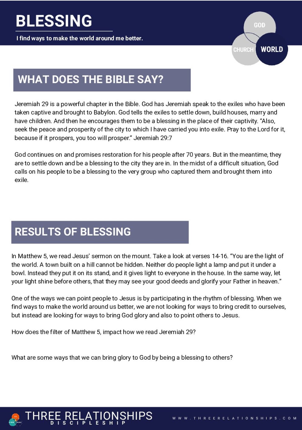 Blessing Rhythm Study